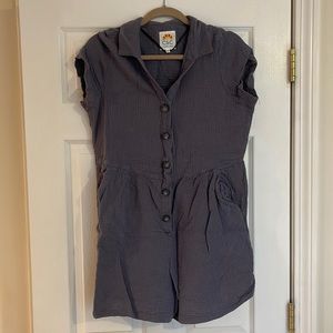 C&C California short sleeve romper- blue/purple
